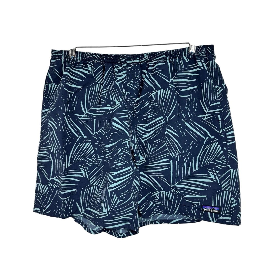 Patagonia XL 6” Baggies Shorts Recycled Nylon Rain Fern Revenge Pattern NO LINER